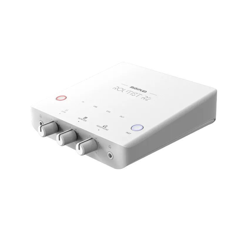 MIDIPLUS Routist R2 GEN II USB-C audio interface, front view