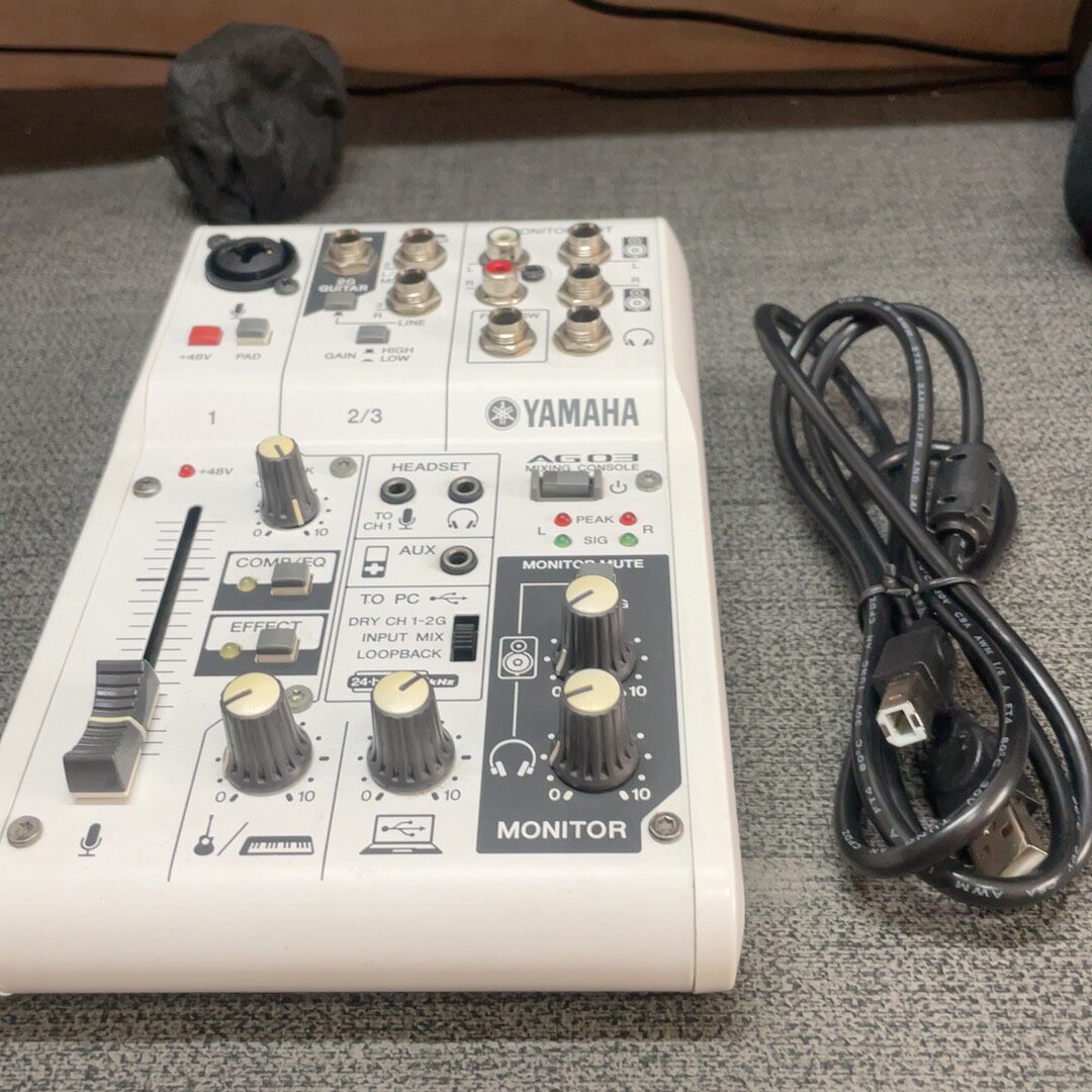 YAMAHA AG03 ウェブキャスティングミキサー オーディオIF USBケーブル付